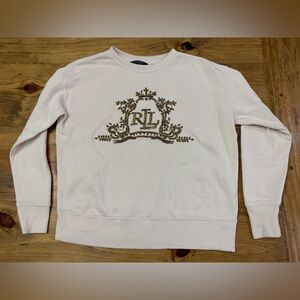 Lauren Ralph Lauren Women’s Beaded-Crest Fleece Sweatshirt